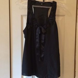 Beaded silk top with bow. New Year’s Eve-ready!